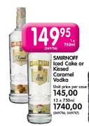 Smirnoff Iced Cake Of Kissed Caramel Vodka-12X750ml