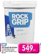 Rock Grip 20Ltr Acrylic Roof Paint-Each