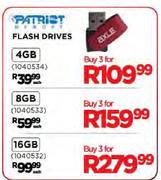 Patrist Flash Drives-3x16GB Each