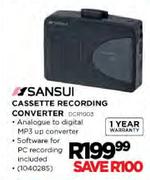 Sansui Cassette Recording Converter-DCR1003