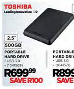 Toshiba 2.5" 500GB Portable Hard Drive