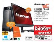 Lenovo Desktop PC And Monitor-H505