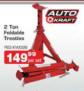 Auto Kraft 2 Ton Foldable Trestles-Per Set