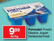 Parmalat Presto Gladde Jogurt Verskeidenheid-6x75g