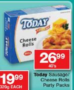 Today Sausage/Cheese Rolls Party Packs-40's
