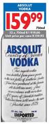 Absolut Vodka-12 x 750ml