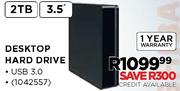 Desktop 2TB 3.5" Hard Drive