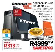 Lenovo Desktop PC And Monitor-H505