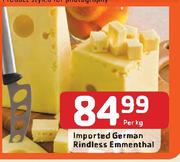 Imported German Rindless Emmenthal-Per Kg
