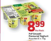 PnP Smooth Flavoured Yoghurt Assorted-6 x 75g Per Pack