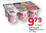 PnP Low Fat Yoghurt Assorted-6 x 100g Per Pack