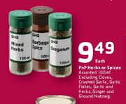 PnP Herbs Or Spices Assorted-100ml Each