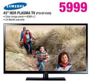 Samsung 43" HDR Plasma TV(PS43F4500)