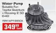 Femo Water Pump Suitable For: Toyota Quantum-Each