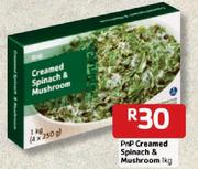 PnP Creamed Spinach & Mushroom - 1kg