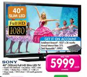 Sony 40"(102cm) Full HD Slim LED TV-Each