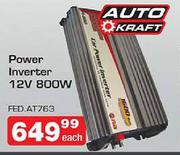 Auto Kraft Power Inverter 12V 800W-Each