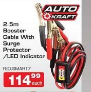 Auto Kraft 2.5m Booster Cable With Surge Protector/LED Indicator-Each