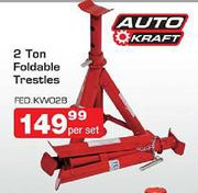 Auto Kraft 2 Ton Foldable Trestles-Per Set
