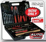 Auto Kraft 100-Pce Tool Kit In Blow Moulded Case-Per Set