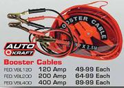 Auto Kraft 120 Amp Booster Cables-Each