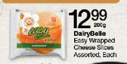 DairyBelle Easy Wrapped Cheese Slices Assorted-200g Each