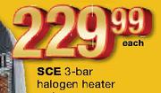 SCE 3-Bar Halogen Heater-Each 