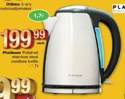 Platinum Polished Stainless Steel Cordless Kettle-1.7L Each