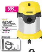 Karcher 1400W Wet And Dry Vacuum Cleaner-WD3.3 Each