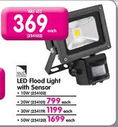  LED Flood Light With Sensor-Each