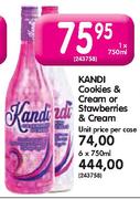 Kandi Cookies & Cream Or Stawberries & Cream-1X750ml