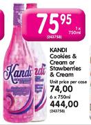 Kandi Cookies & Cream Or Stawberries & Cream-6X750ml