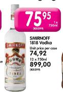 Smirnoff 1818 Vodka-12X750ml