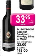 Du Toitskloof Cabernet Sauvignon, Pinotage, Shiraz Or Merlot-6X750ml