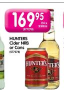 Hunters Cider NRB Or Cans-24X330ml