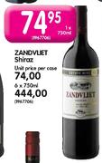 Zandvliet Shiraz-6X750ml