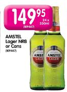 Amstel Lager NRB Or Cans-24X330ml