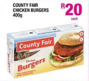 County Fair Chicken Burgers-400g Each