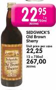 Sedgwick's Old Brown Sherry-12 x 750ml