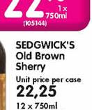 Sedgwick's Old Brown Sherry-Unit Price Per Case