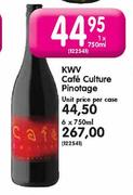 KWV Cafe  Culture Pinotage-Unit Price Per Case 