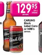 Carling Black Label Cans Or NRB's-24 x 340ml