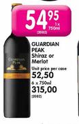 Guardian Peak Shiraz Or Merlot-Unit Price Per Case 