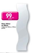 Wavy Mirror On Mirror Outer Size-200mm x 900mm Each