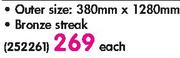 Framed Mirror Outer Size-380mm X 1280mm Each