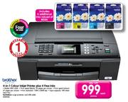 Brother 4-In-1 Colour Inkjet Printer Plus 4 Free Inks(MFC-J220)