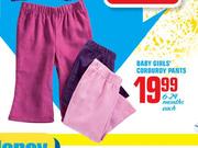 Nany Girl's Corduroy Pants(6-24 Months)-Each