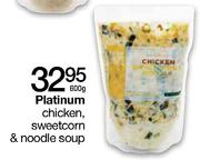 Platinum Chicken, Sweetcorn & Noodle Soup-600gm