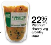 Platinum Chunky Veg & Barley Soup-600gm