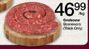 Grabouw Boerewors (Thick Only)-Per Kg